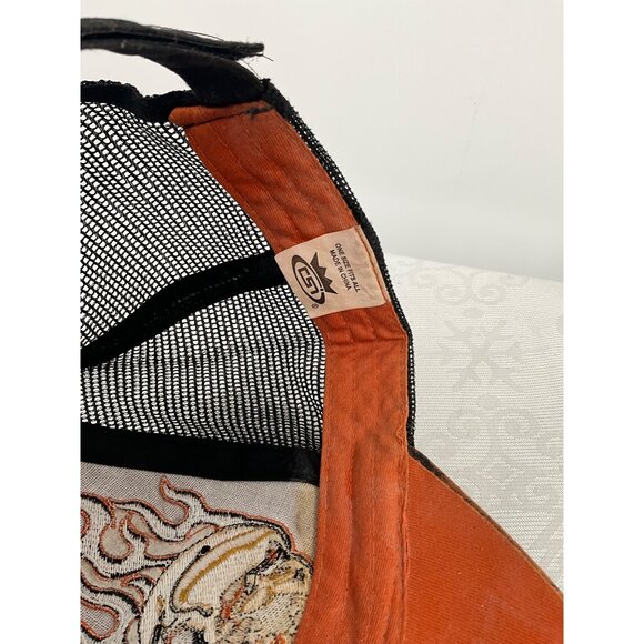 Mesh Trucker Cap Flame Skull & "My Ride My Rules" Design - Picture 5 of 5